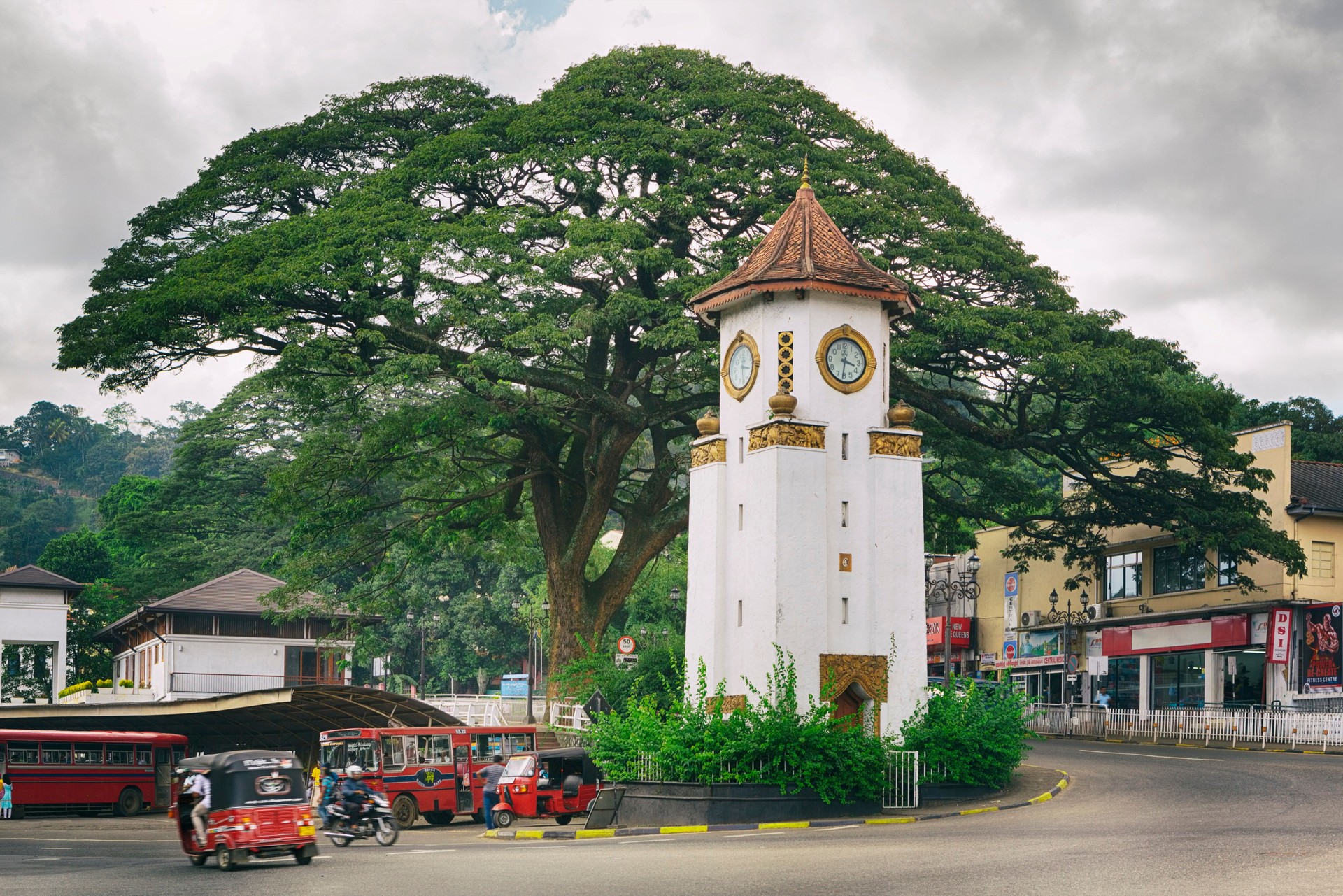 Kandy Clock Tower in Citycenter, Sri Lanka